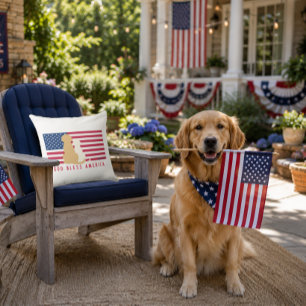 Patriotisches Gott segne Amerika-Wurfkissen Kissen