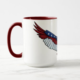 Patriotisches Grafik des aufstrebenden Adlers – Ro Tasse