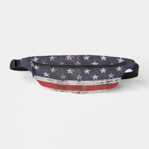 Patriotisches Grunge-Sterne-und-Streifen-Muster Bauchtasche