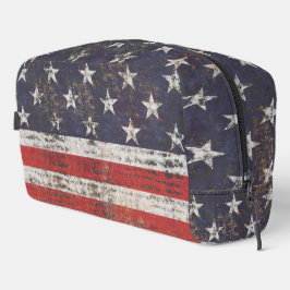Patriotisches Grunge US Flagge Pattern Waschbeutel
