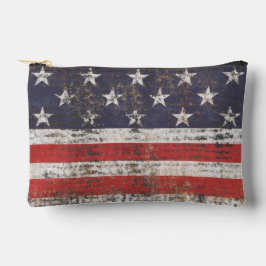 Patriotisches Grunge US Flagge Pattern Zubehörtasche