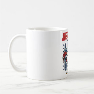 Patriotisches Hahn-Feuerwerk Vintage-Shirt-Design_ Kaffeetasse