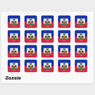 Patriotisches Haiti & Haitianischer Feiertag, Reis Quadratischer Aufkleber
