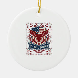 Patriotisches Halloween-Vektorgrafik-T-Shirt Keramik Ornament