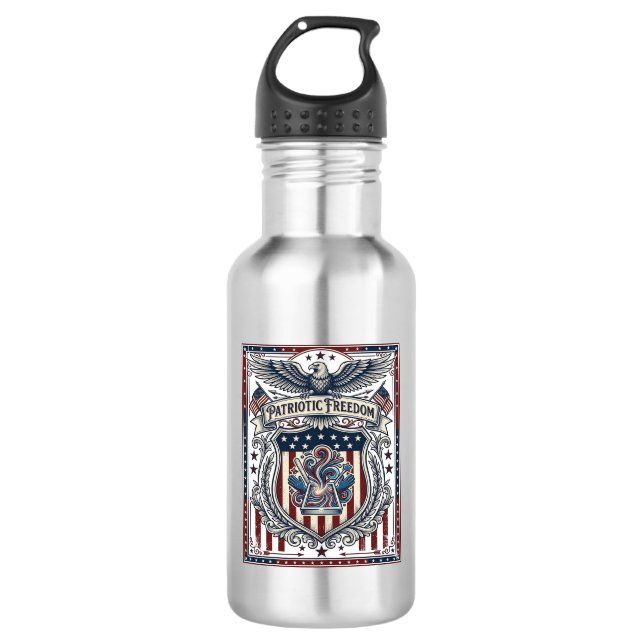 Patriotisches Harz Edelstahlflasche (Vorderseite)