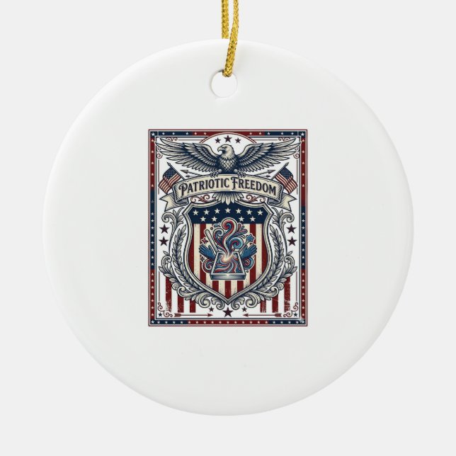 Patriotisches Harz Keramik Ornament (Vorne)