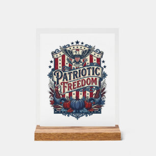 Patriotisches Herbsternte-Vektorgrafik-T-Shirt Acrylschild