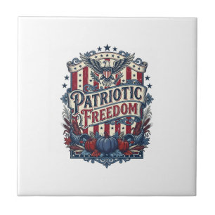 Patriotisches Herbsternte-Vektorgrafik-T-Shirt Fliese