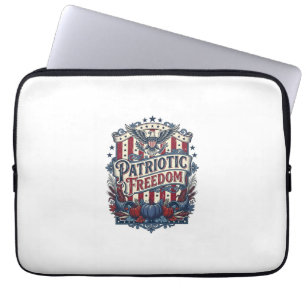 Patriotisches Herbsternte-Vektorgrafik-T-Shirt Laptopschutzhülle