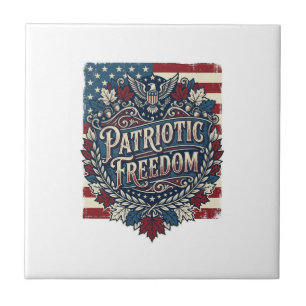 Patriotisches Herbstlaub-Vektorgrafik-T-Shirt Fliese