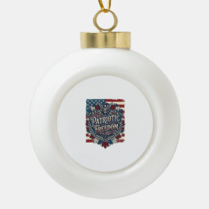 Patriotisches Herbstlaub-Vektorgrafik-T-Shirt Keramik Kugel-Ornament
