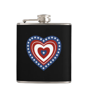 Patriotisches Herz Flachmann