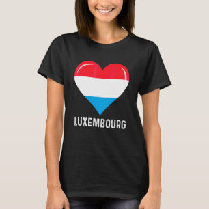Patriotisches Herz Luxemburg Flag Retro gestört T-Shirt