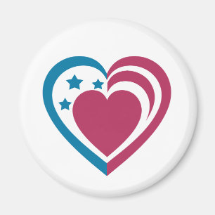 Patriotisches Herz Magnet