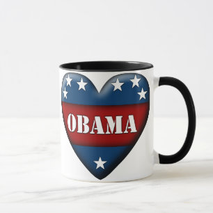 patriotisches Herz Obama Tasse