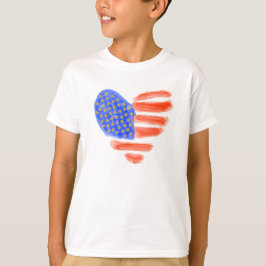 Patriotisches Herz-T-Shirt T-Shirt