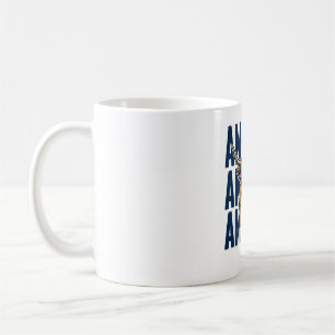 Patriotisches Highland-Rind Amerika Vintage T-Shir Kaffeetasse
