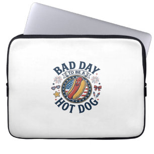 Patriotisches Hot Dog Schlecht Tag Lustig 4. Juli Laptopschutzhülle