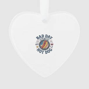 Patriotisches Hot Dog Schlecht Tag Lustig 4. Juli  Ornament