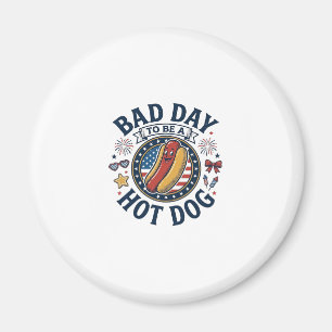 Patriotisches Hot Dog Schlechter Tag Lustiges 4. J Magnet