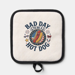Patriotisches Hot Dog Schlechter Tag Lustiges 4. J Topflappen