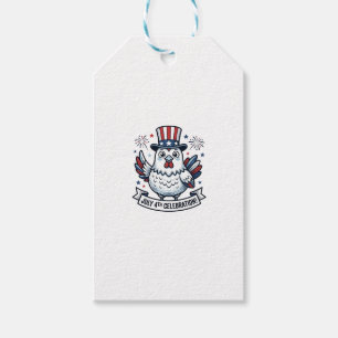 Patriotisches Huhn 4. Juli Feier T-Shirt Des Geschenkanhänger