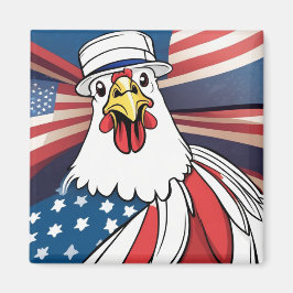 Patriotisches Huhn Magnet