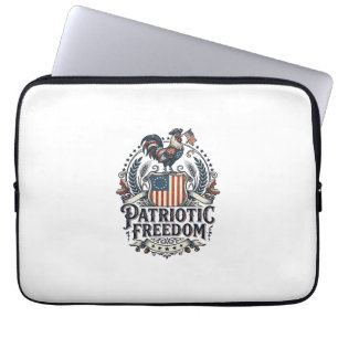 Patriotisches Hühnerhalter-Vektorgrafik-T-Shirt_1 Laptopschutzhülle