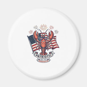 Patriotisches Hummerflagge Vintage-Stich T-Shirt_1 Magnet