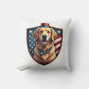Patriotisches Hund Papa Golden Retriever Gravur Sh Kissen