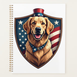 Patriotisches Hund Papa Golden Retriever Gravur Sh Planer