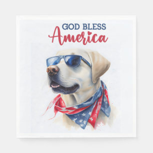 Patriotisches Hunde-Labor Serviette