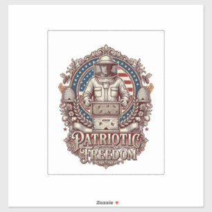Patriotisches Imker-Vektorgrafik-T-Shirt Aufkleber