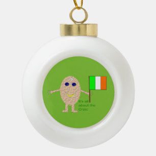 Patriotisches Irisches Ei-Ornament Keramik Kugel-Ornament