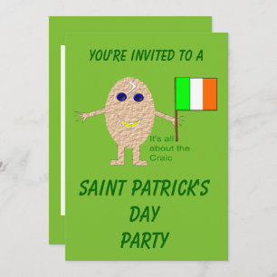 Patriotisches Irish Egg Party benutzerdefinierbar Einladung