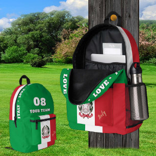 Patriotisches Italien, Team-Beutel, Name, italieni Bedruckter Rucksack