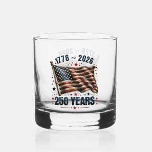 Patriotisches Jubiläumsfeierdesign Whiskyglas