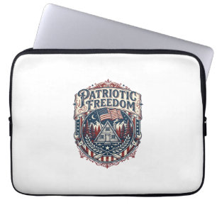 Patriotisches Kabinen-Wochenende-Vektorgrafik-T-Sh Laptopschutzhülle