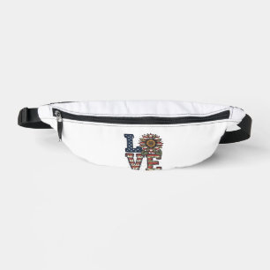 Patriotisches Kaktus-Vintage-Stickerei-Shirt-Desig Bauchtasche