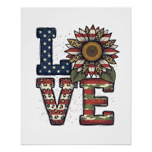 Patriotisches Kaktus-Vintage-Stickerei-Shirt-Desig Poster