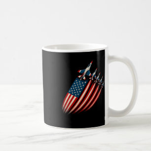 Patriotisches Kampfflugzeug USA-Flagge 4. Juli Kaffeetasse
