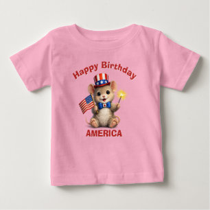 Patriotisches Kinder-T-Shirt Maus (5i) Baby T-shirt