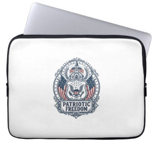 Patriotisches Kirchenlager-Vektorgrafik-T-Shirt Laptopschutzhülle