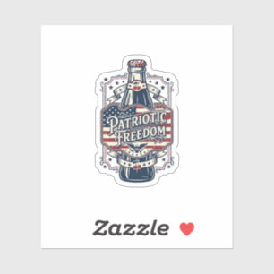 Patriotisches Kirsch-Soda Retro-Vector-Grafik-T-Sh Aufkleber