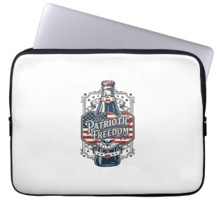 Patriotisches Kirsch-Soda Retro-Vector-Grafik-T-Sh Laptopschutzhülle