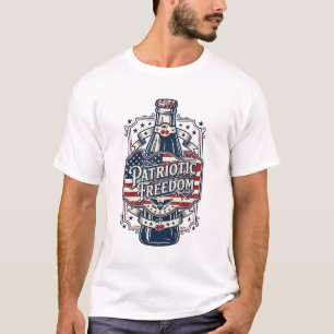 Patriotisches Kirsch-Soda Retro-Vector-Grafik-T-Sh T-Shirt