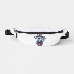 Patriotisches Koala-Vektor-Vintage-Shirt-Design_1 Bauchtasche
