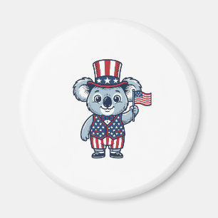 Patriotisches Koala-Vektor-Vintage-Shirt-Design_1 Magnet