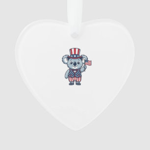 Patriotisches Koala-Vektor-Vintage-Shirt-Design_1 Ornament