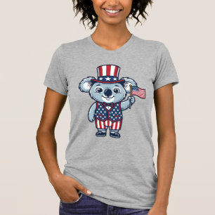 Patriotisches Koala-Vektor-Vintage-Shirt-Design_1 T-Shirt